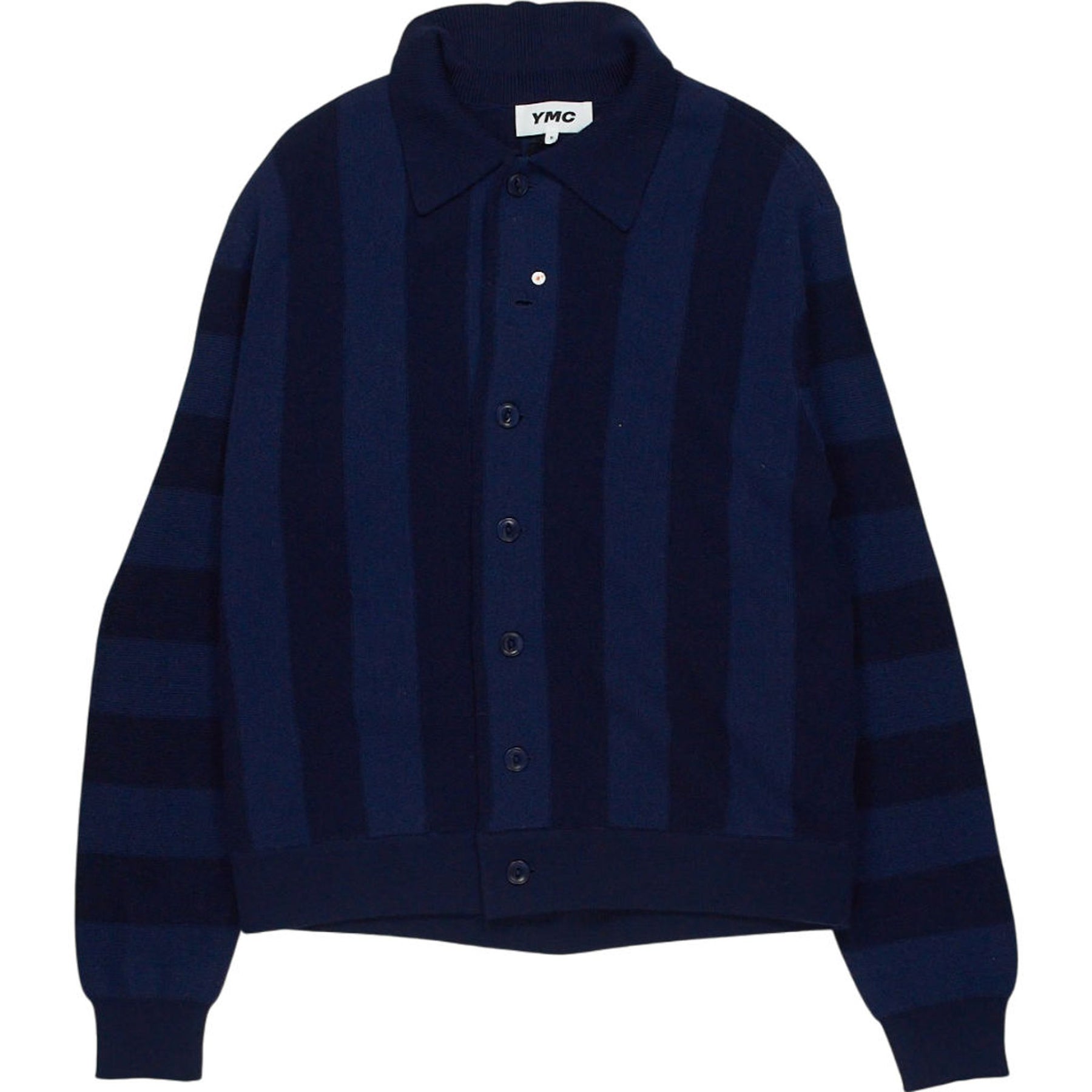 YMC Navy Stripe Cardigan