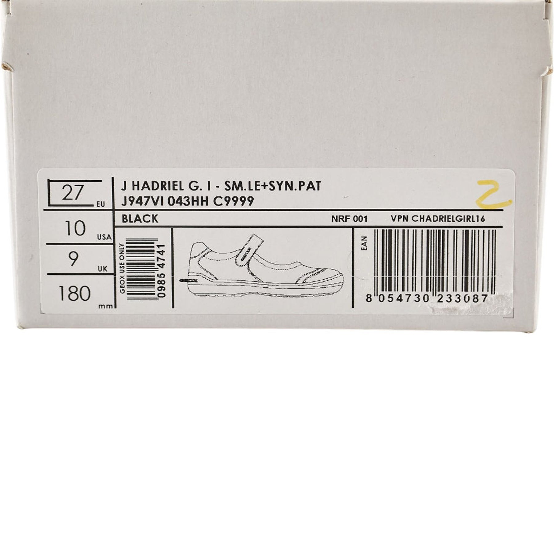 Geox Black J Hadriel I Shoes