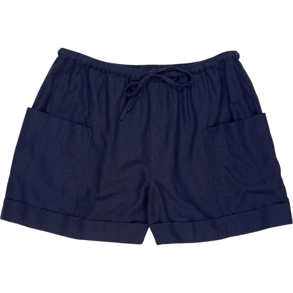 Hush Midnight Navy Nova Linen Cargo Shorts