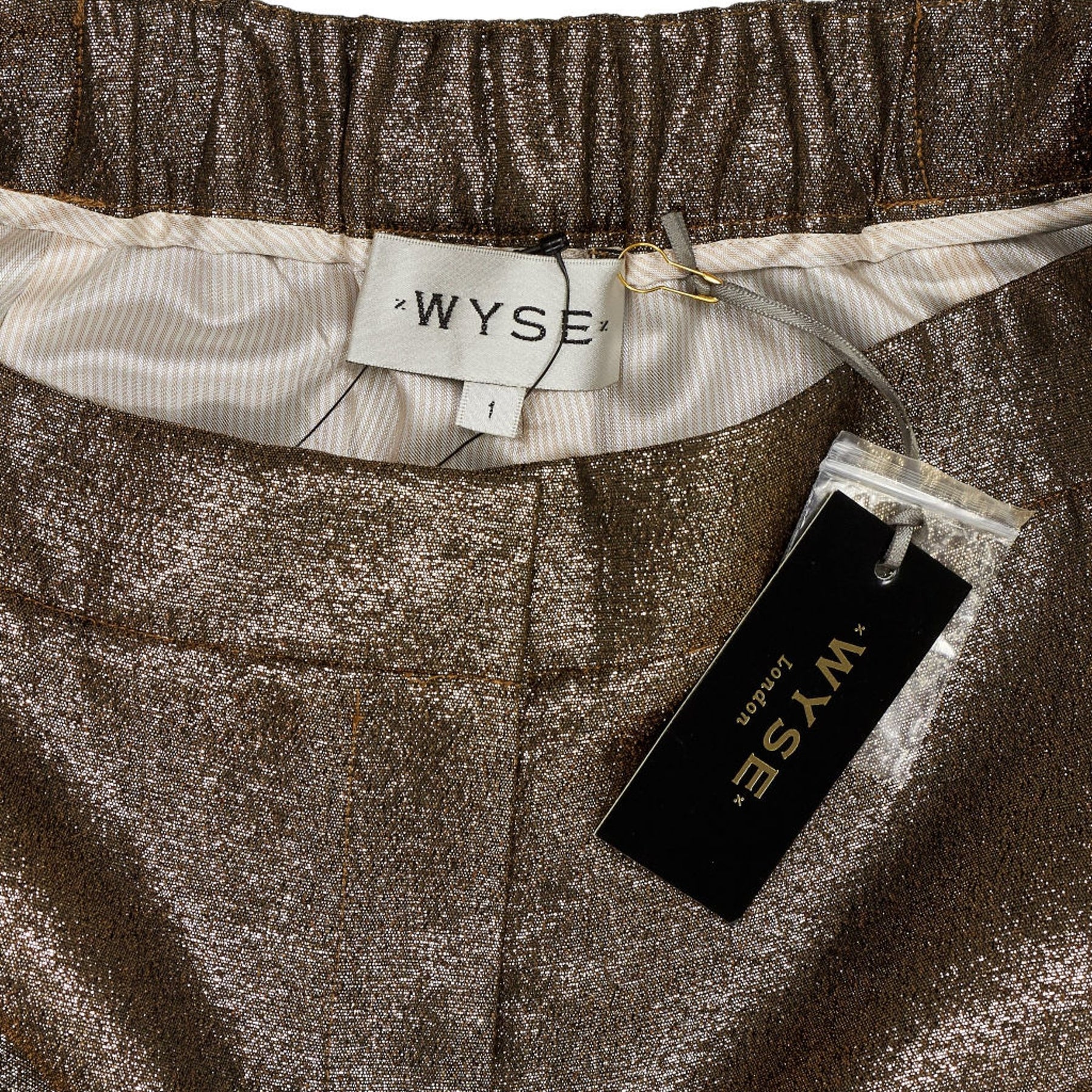 Wyse Gold Anande Metallic Suit Trousers