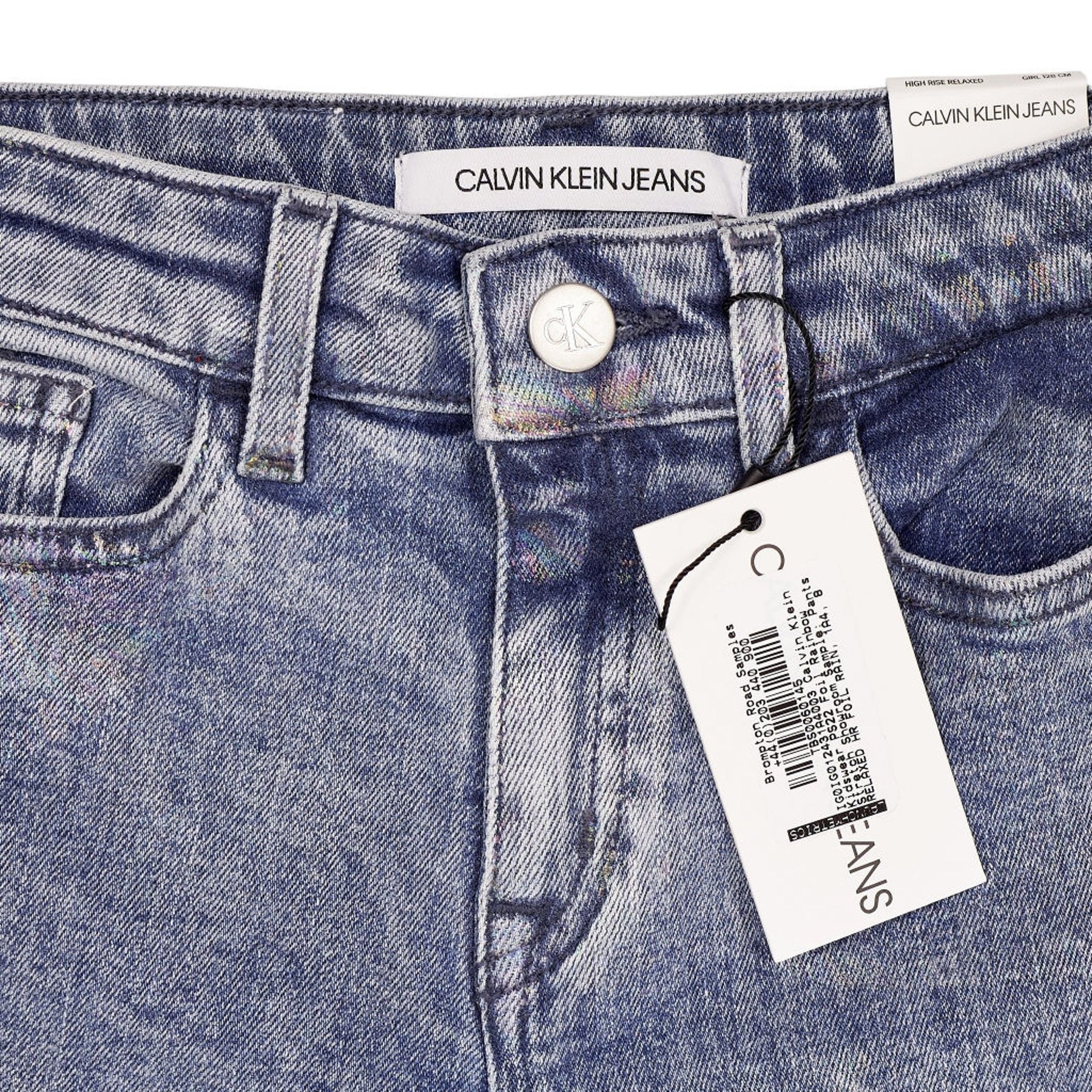 Calvin Klein Blue Irredescent Relaxed Jeans