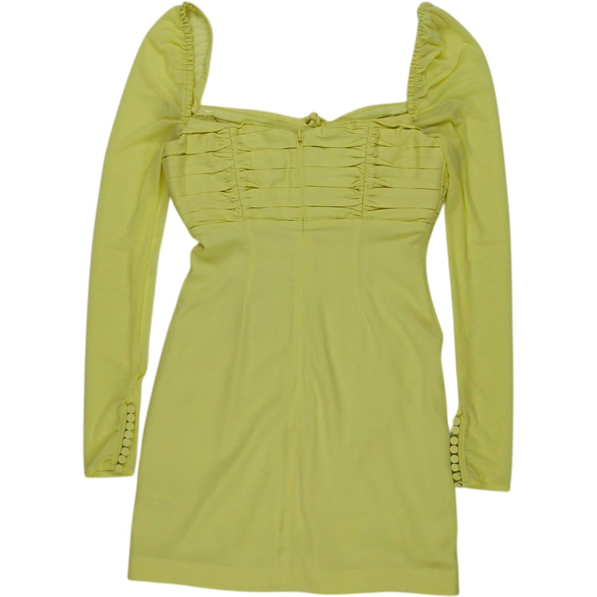 Self-Portrait Lime Stretch Crepe Mini Dress