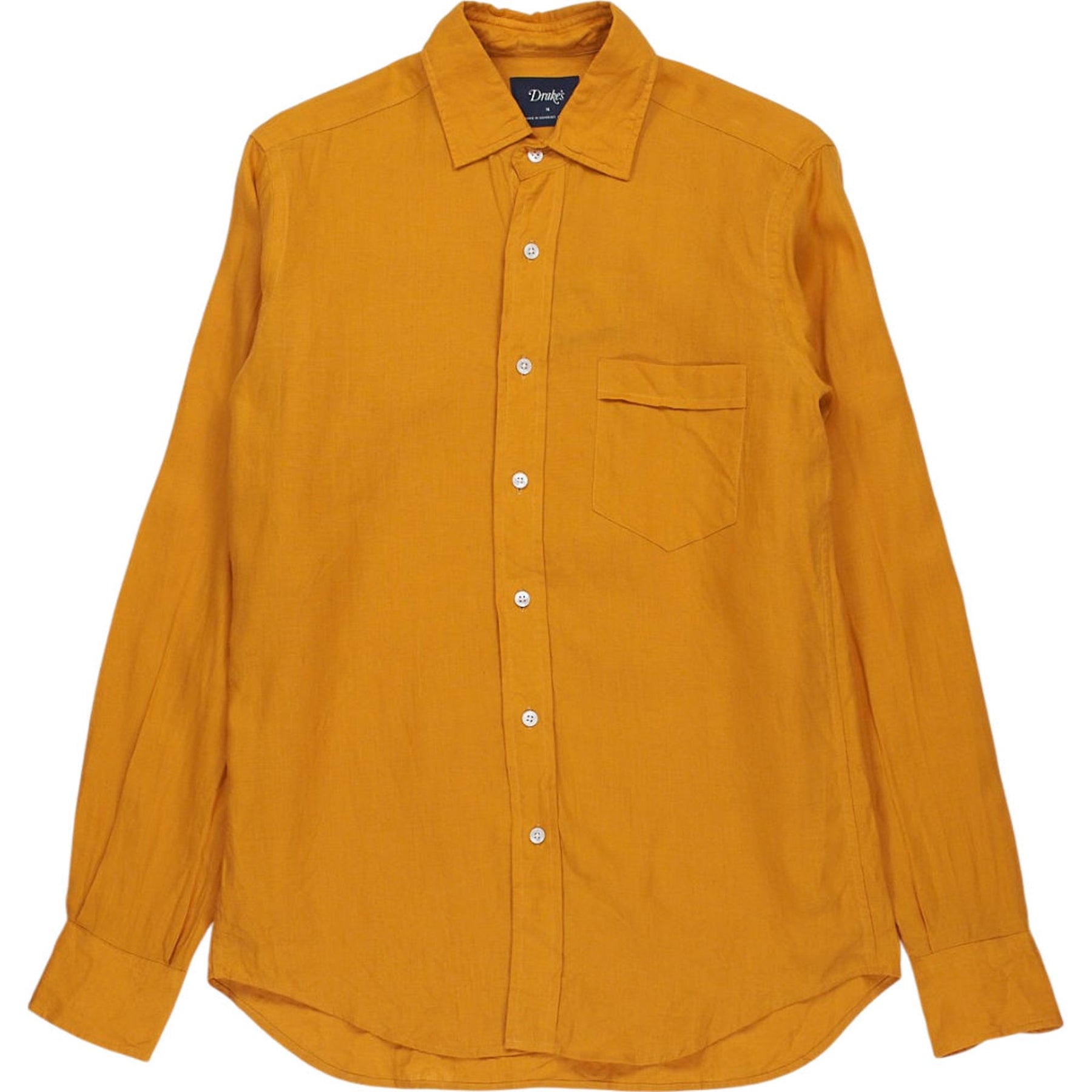 Drake's Yellow Linen Shirt