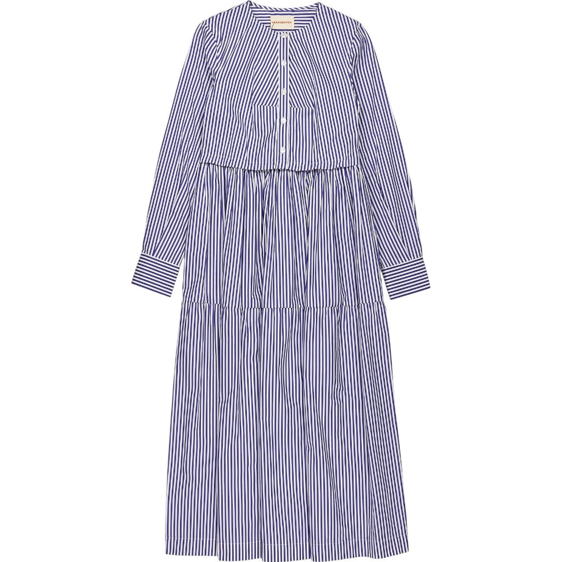 &Daughter Blue White Striped Vivian Dress