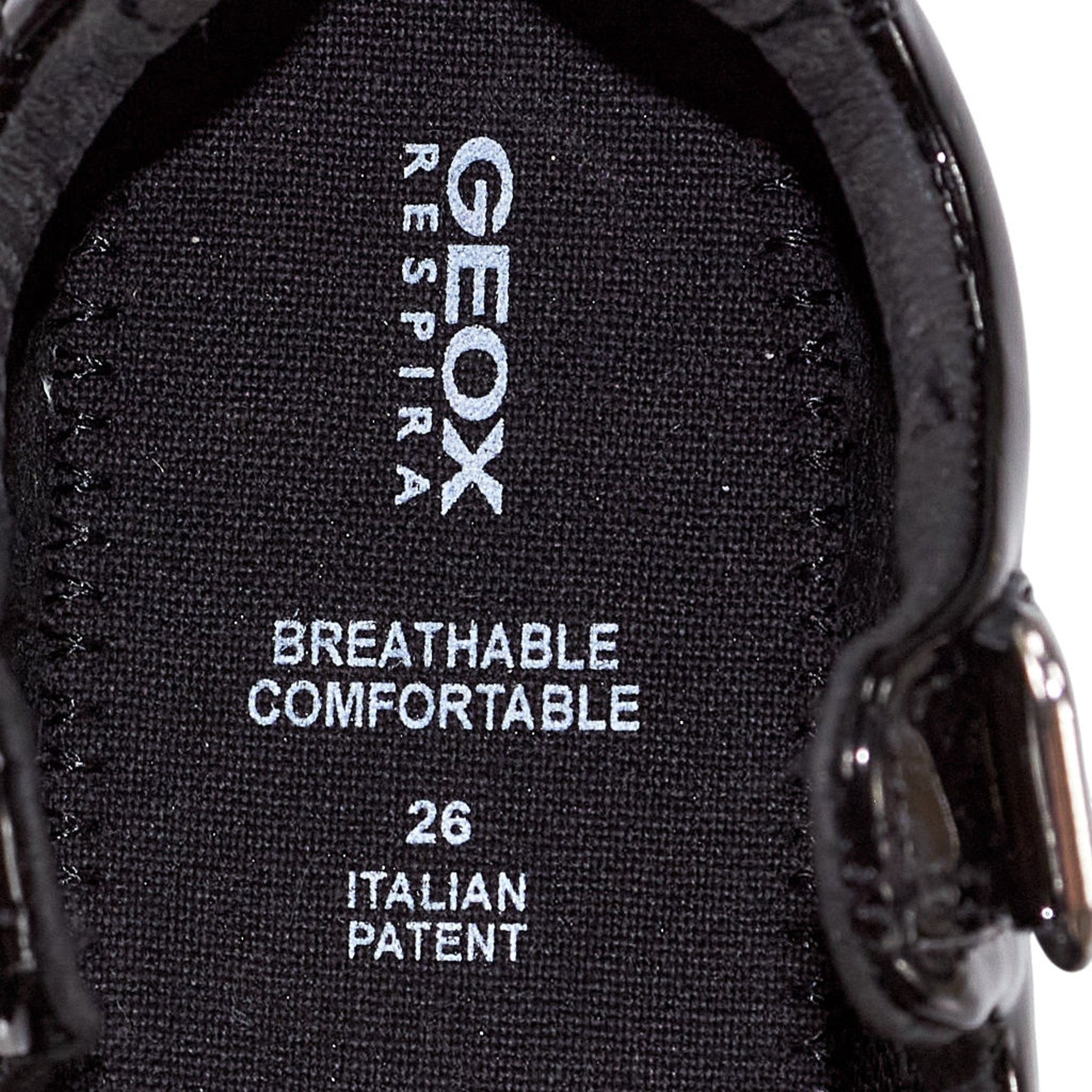 Geox Black Patent Mary Jane Shoes