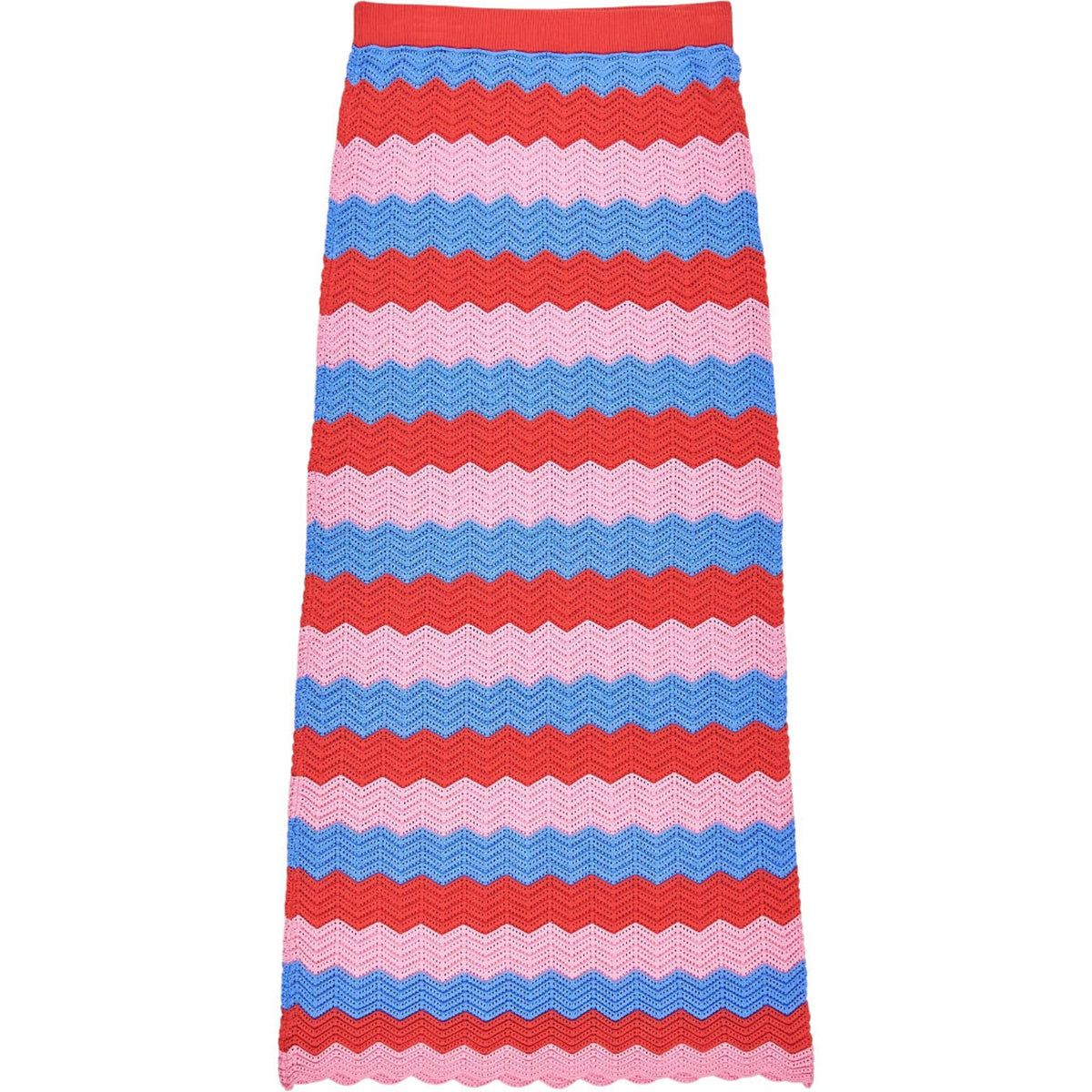 OMNES Multicoloured Zigzag Midi Skirt