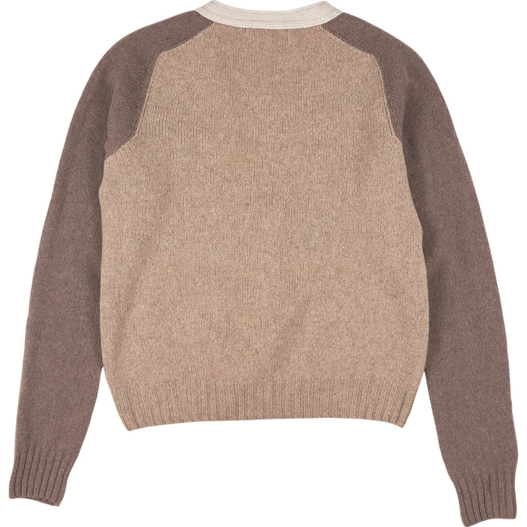YMC Brown Contrast Cardigan