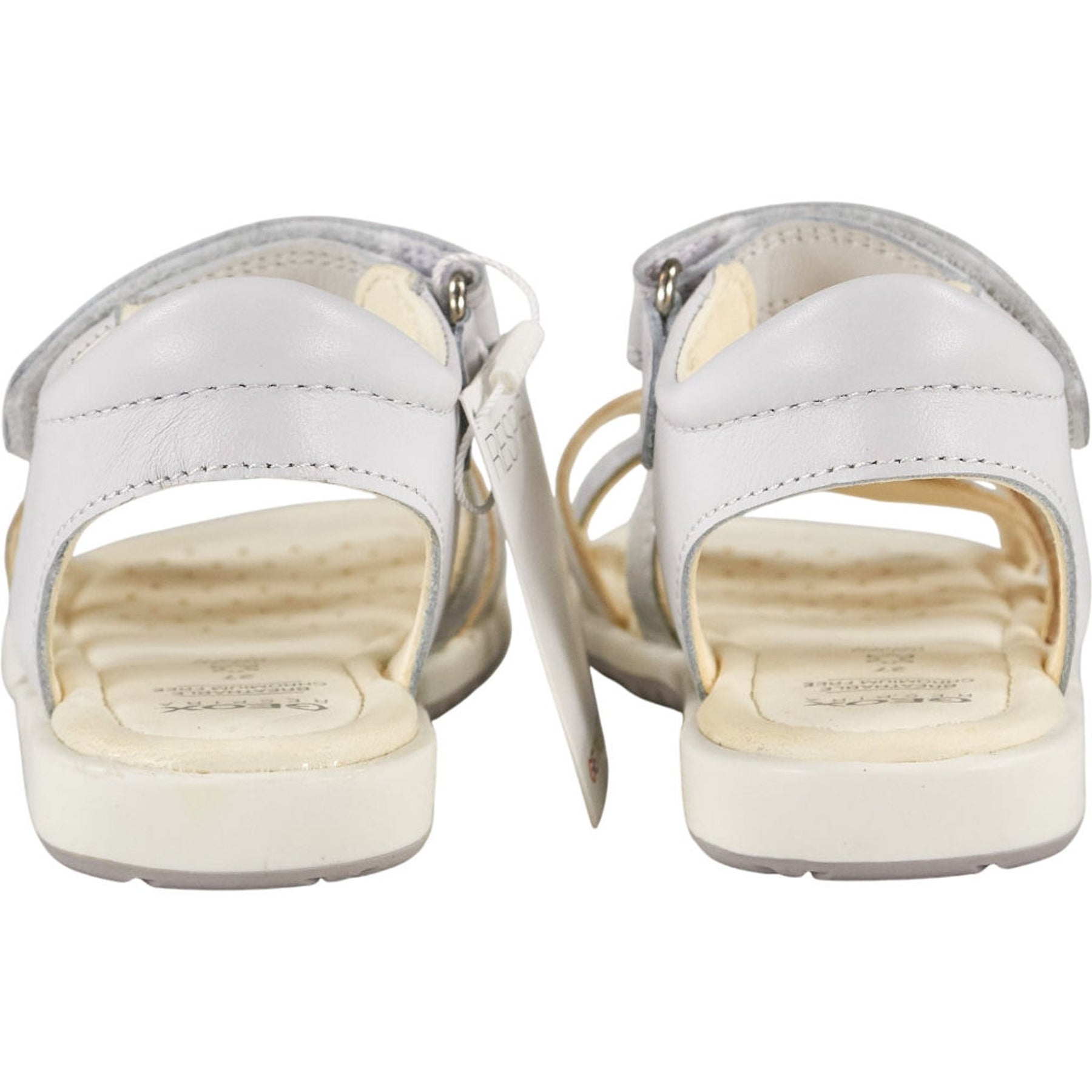 Geox White Gold Verred Sandals