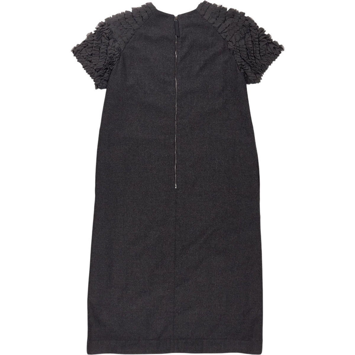 Bamford Grey Textured Sleeve Dress