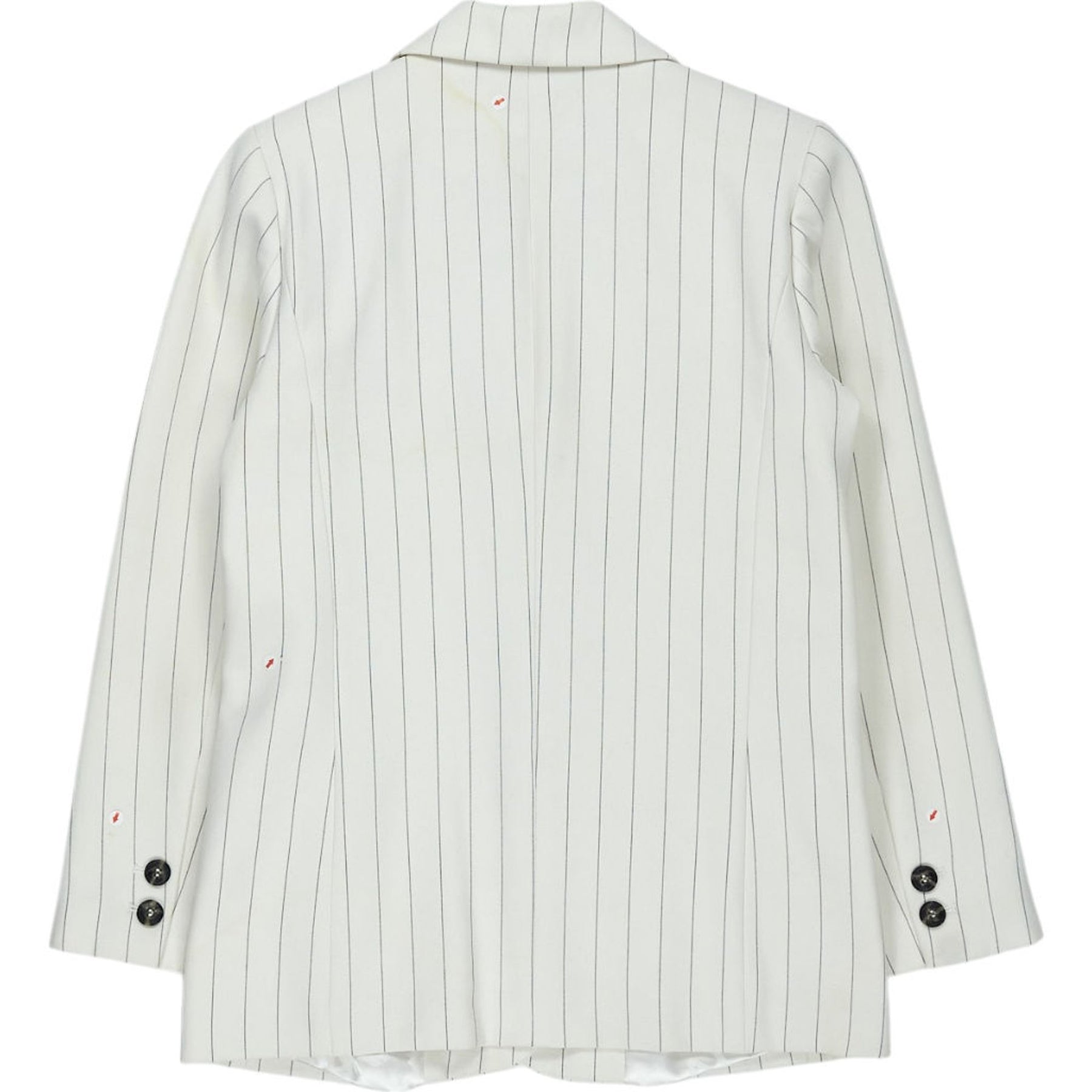Ganni Cream Pinstripe Blazer E