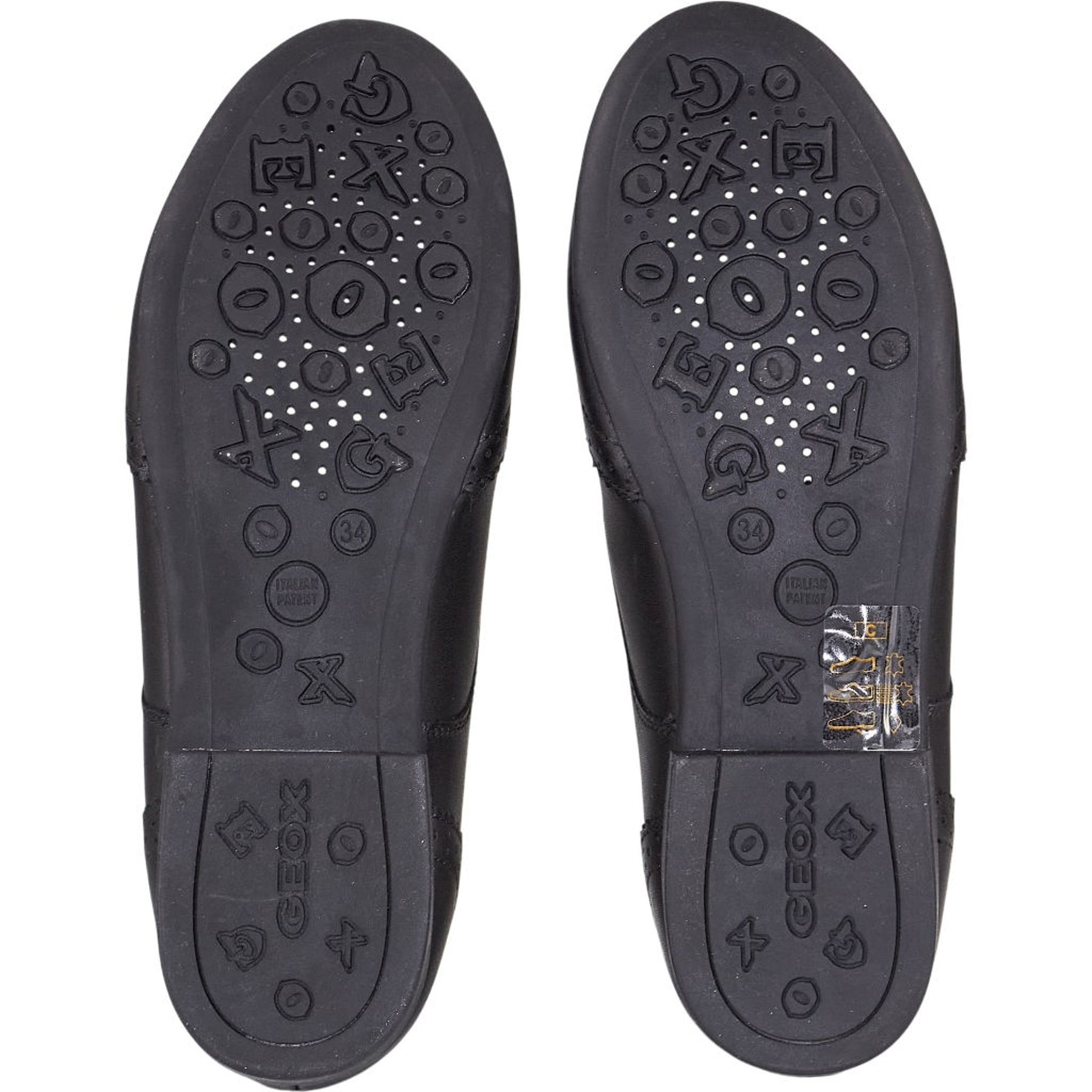 Geox Black J Plie Leather Brogues