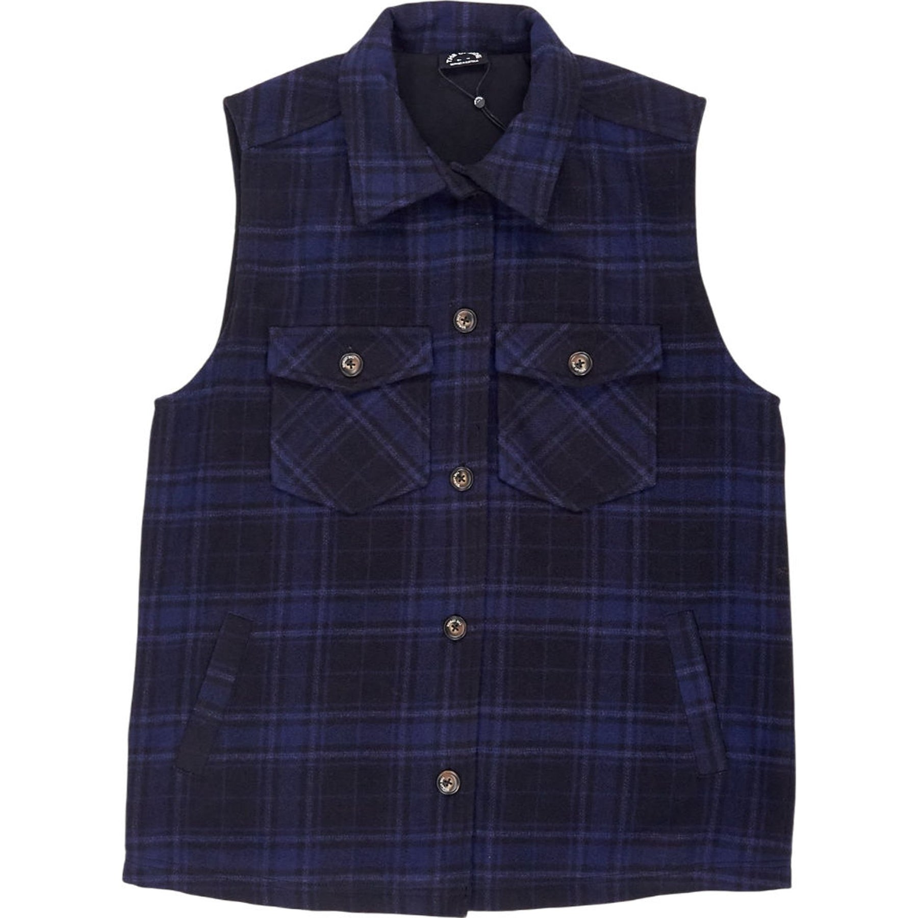 The Upside Blue Check Vest XS