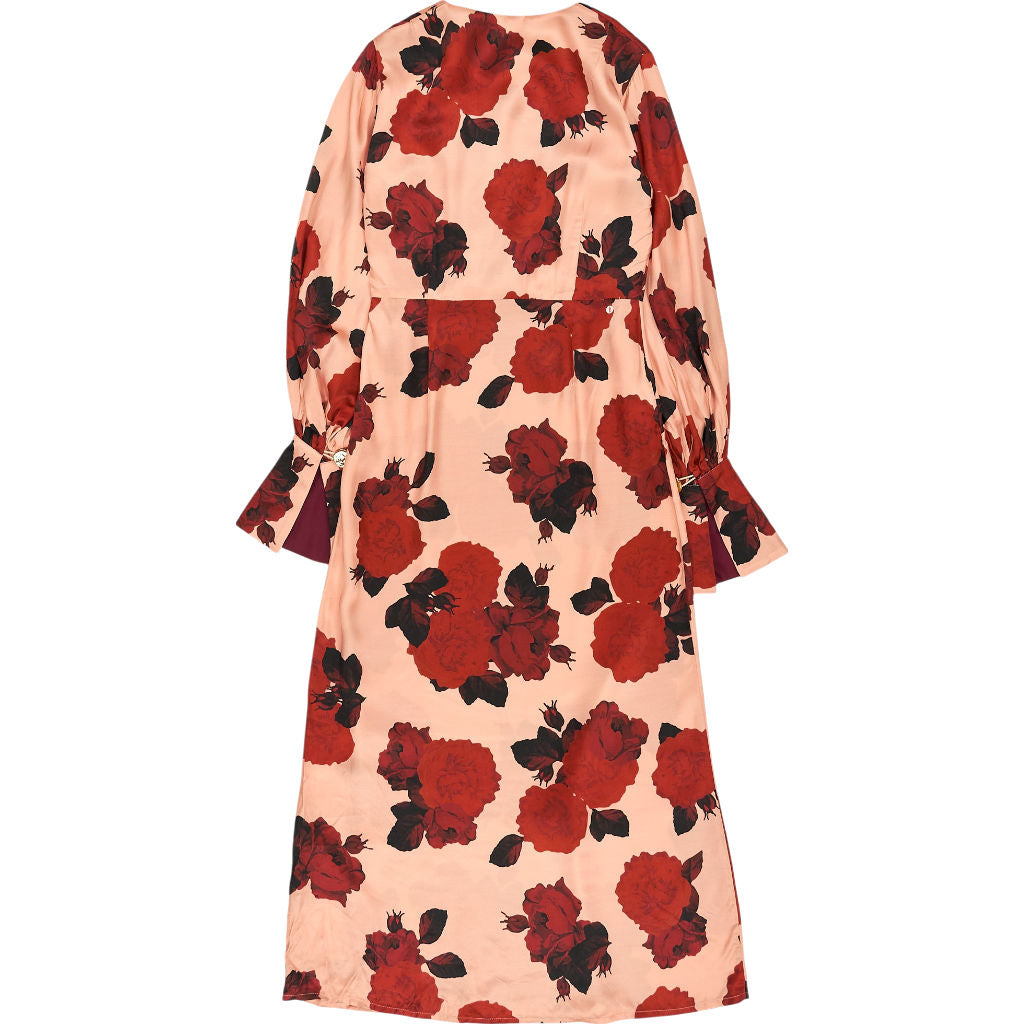 Mother of Pearl Floral Red Viscose Maxi Dress