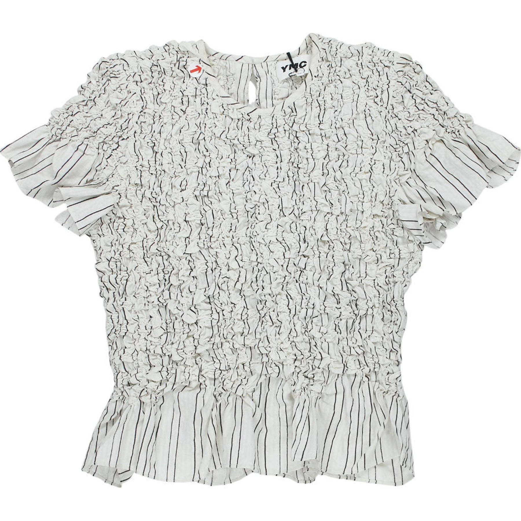 YMC Ecru Striped Grapevine Top