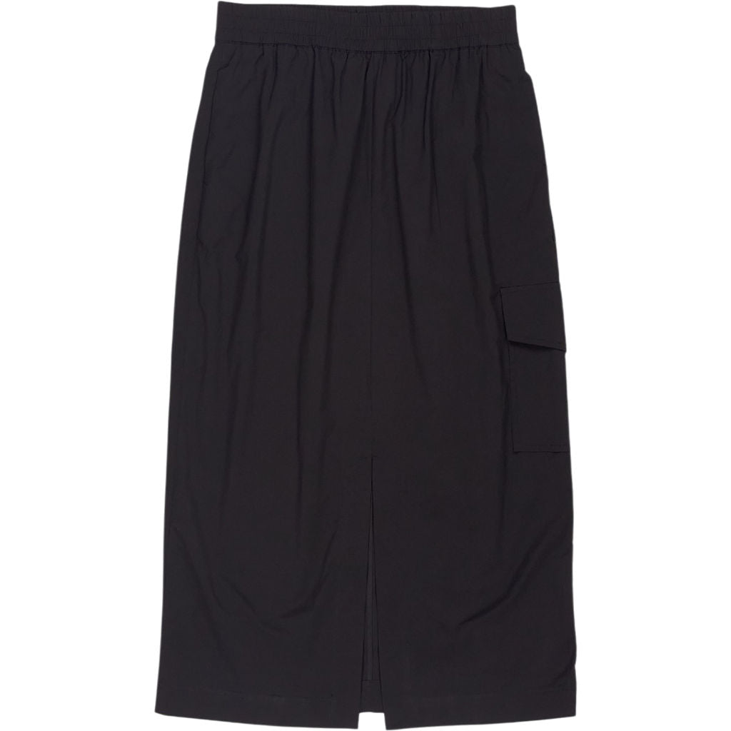 Hush Black Polyester Patch Pocket Skirt