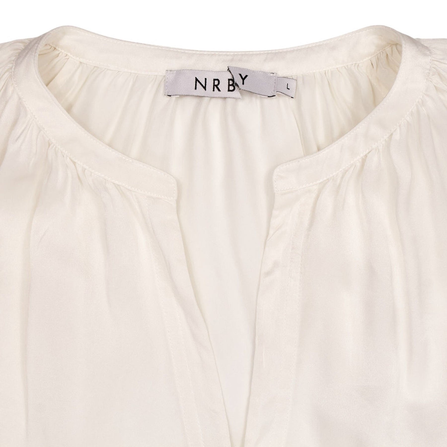 NRBY White Silk Blouse