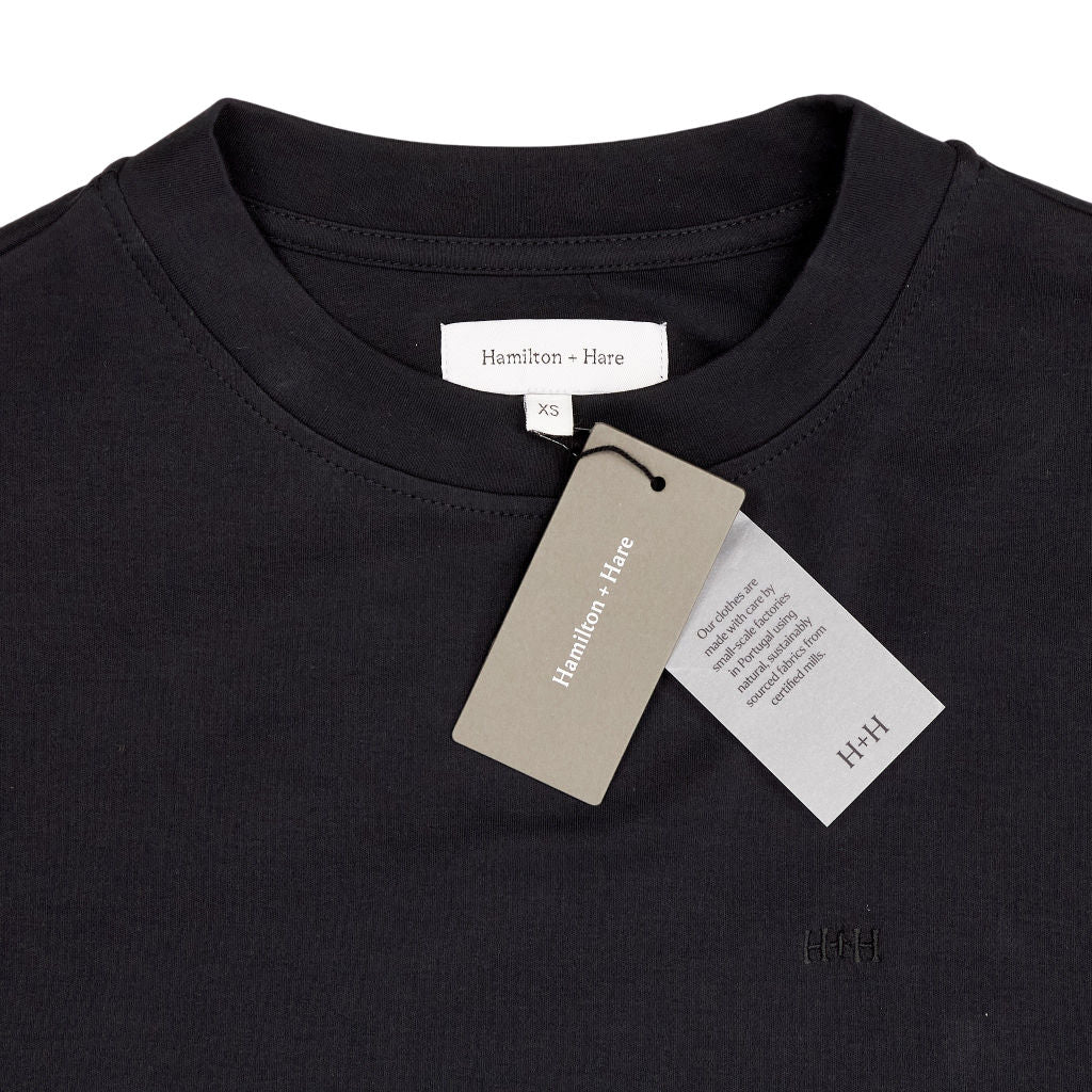 Hamilton + Hare Black Classic T-Shirt