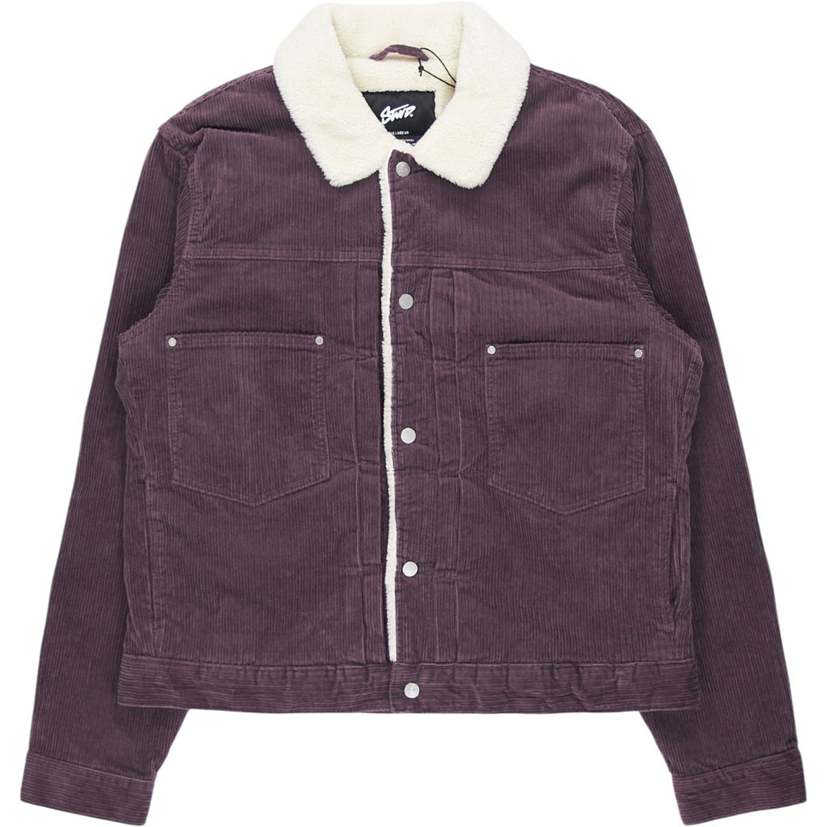 Pull & Bear Purple Sherpa Lined Jacket