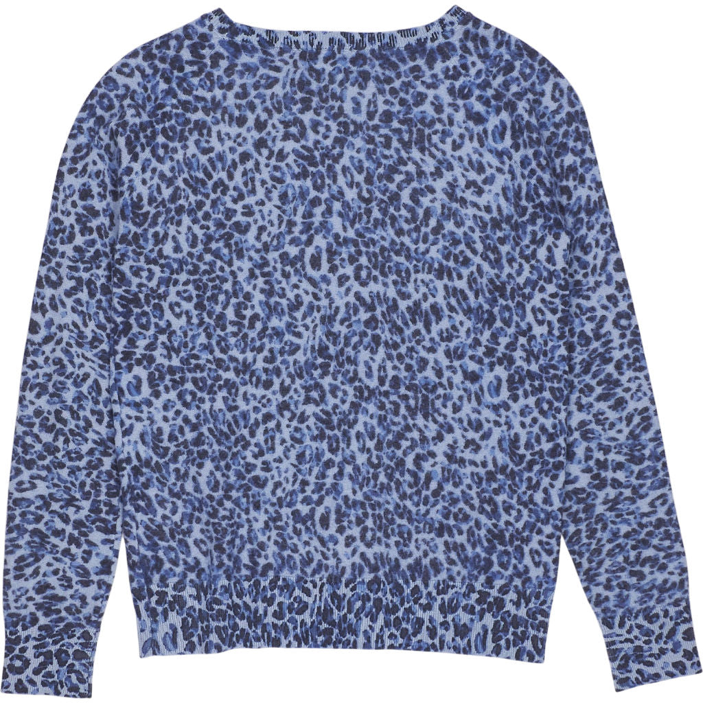 Hush Blue Leopard Print Jumper