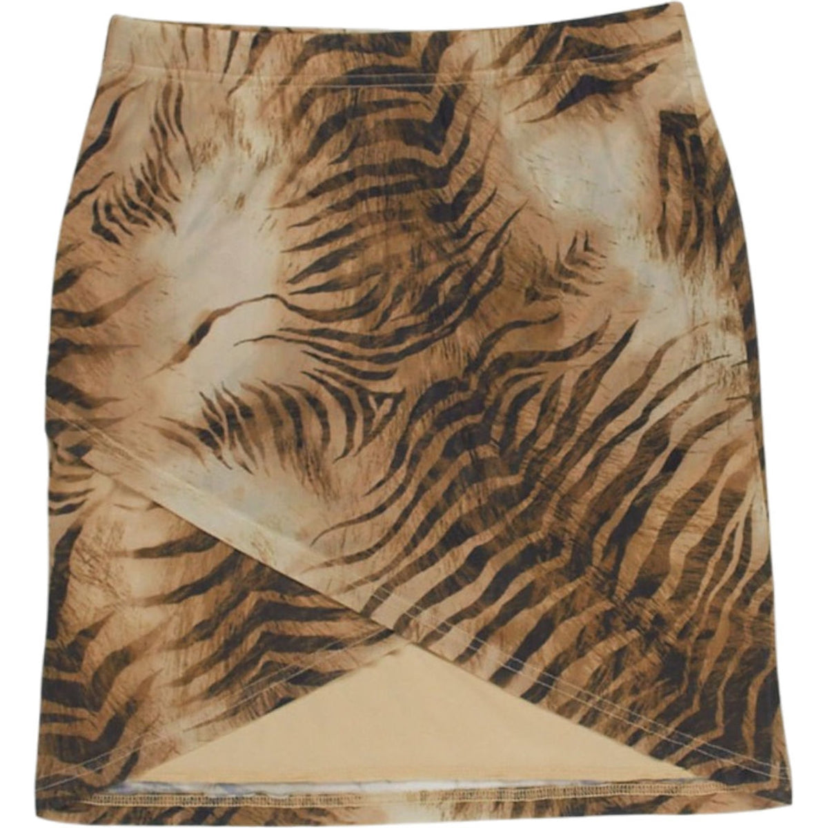 Motel Brown Tiger Print Mini Skirt
