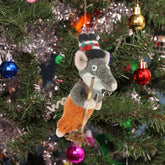 Felted Christmas Rat Decoration