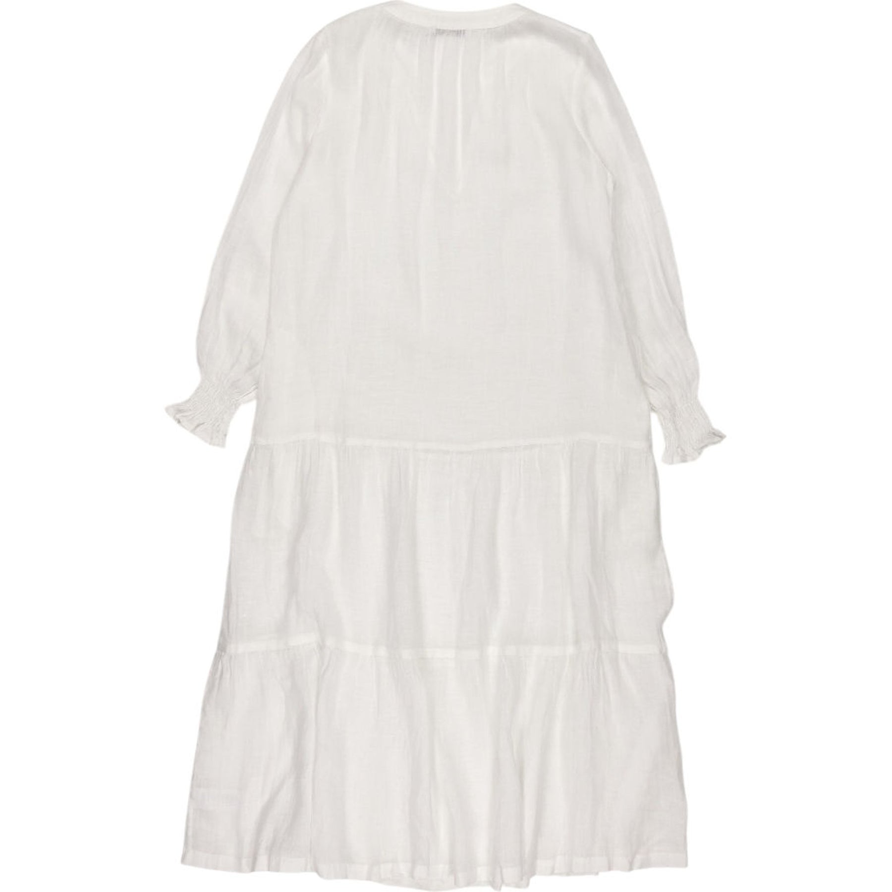 NRBY White Linen Midi Dress