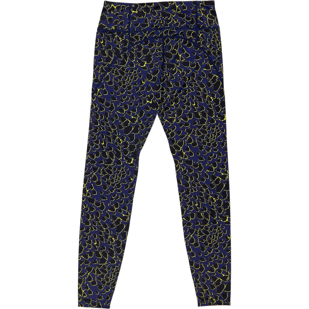 Hush Blue Yellow Aero Printed Active Leggings