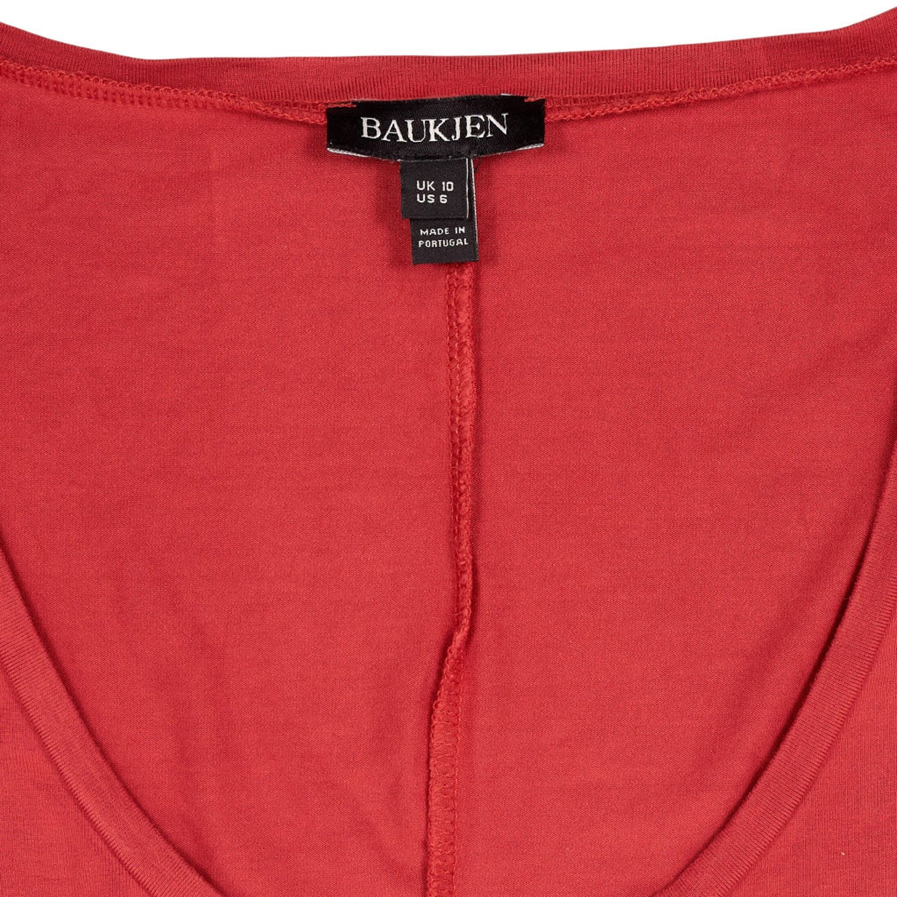 Baukjen Red Scoop Neck T-Shirt