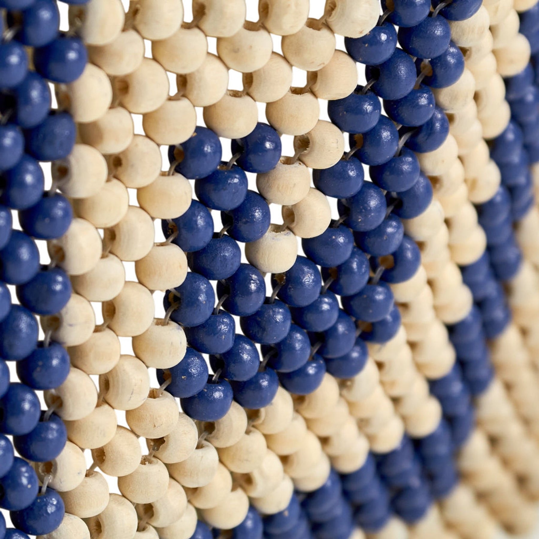 YMC Ecru Blue Beaded Pilgrim Bag