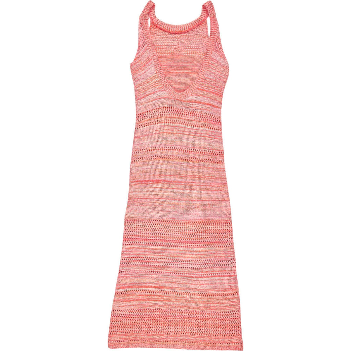 OMNES Pink Crochet Knit Dress