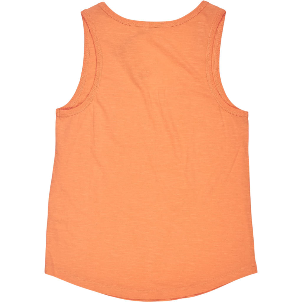 Hush Orange Cotton Slub Tank Top