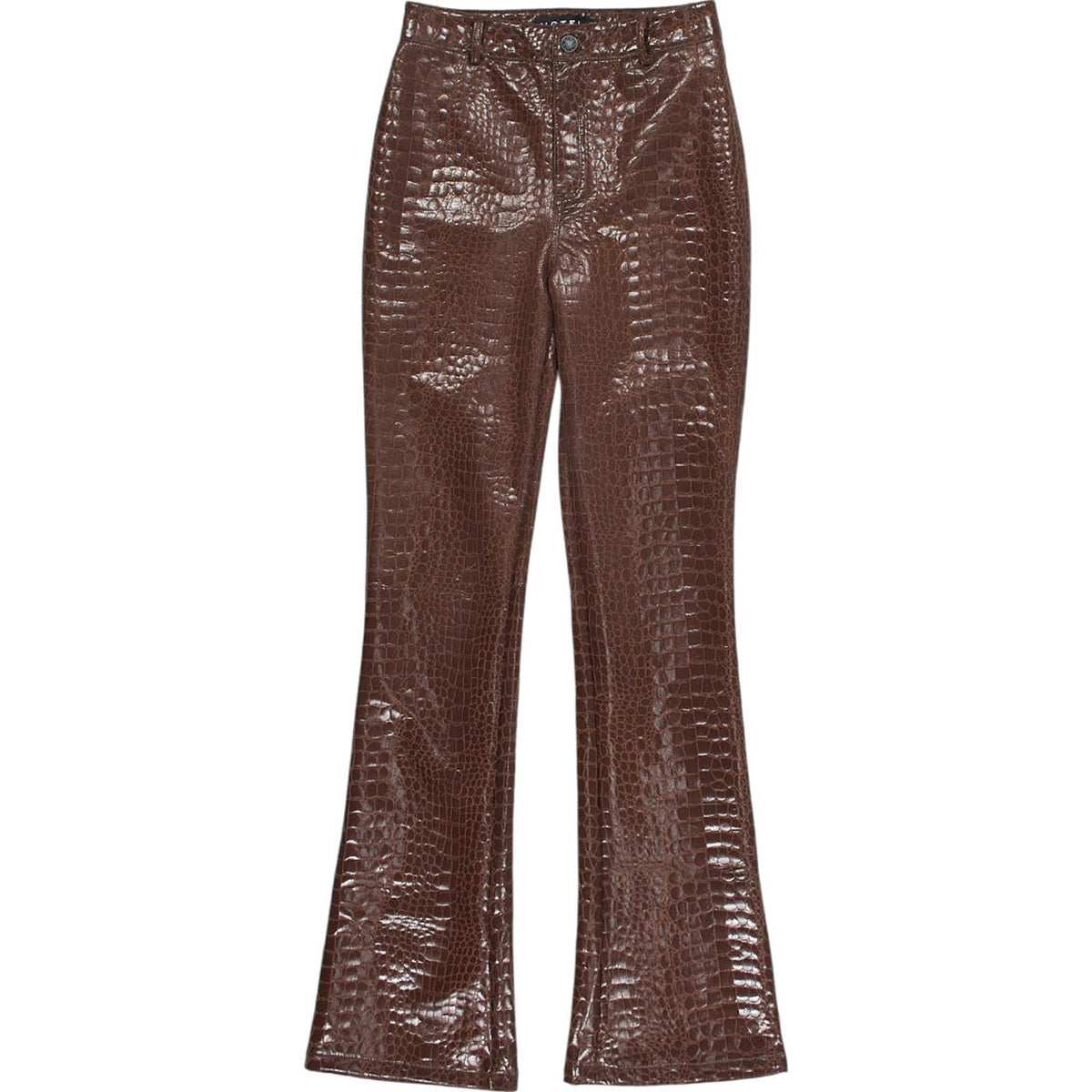 Motel Brown Croc Print Trousers