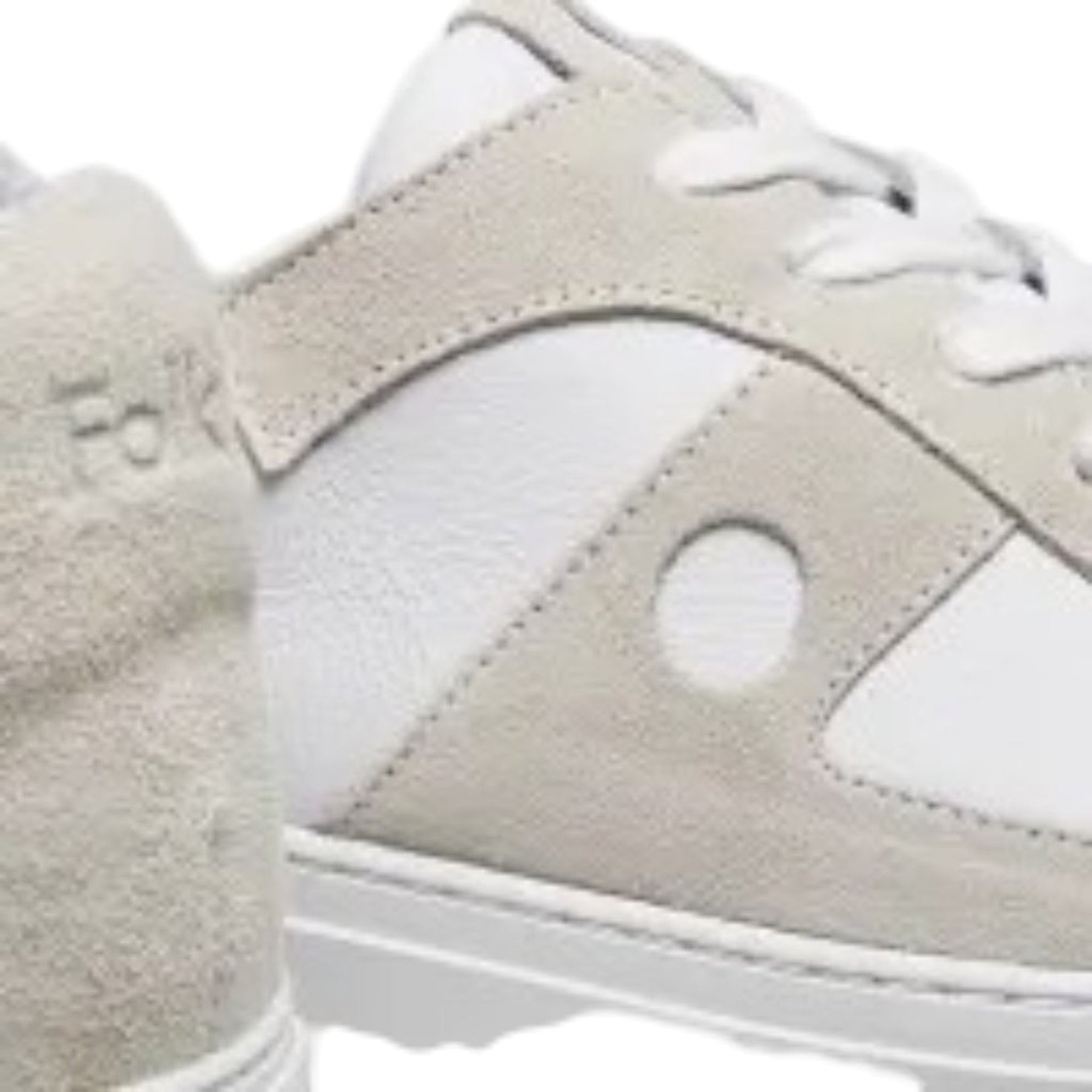 Folk White/Off White Suede Leather Trainers