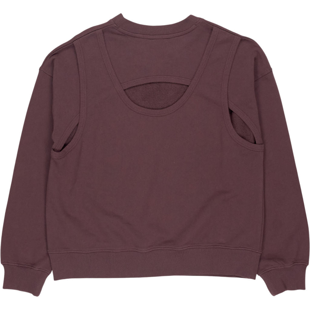 Hush Fudge Brown Back Detail Sweatshirt