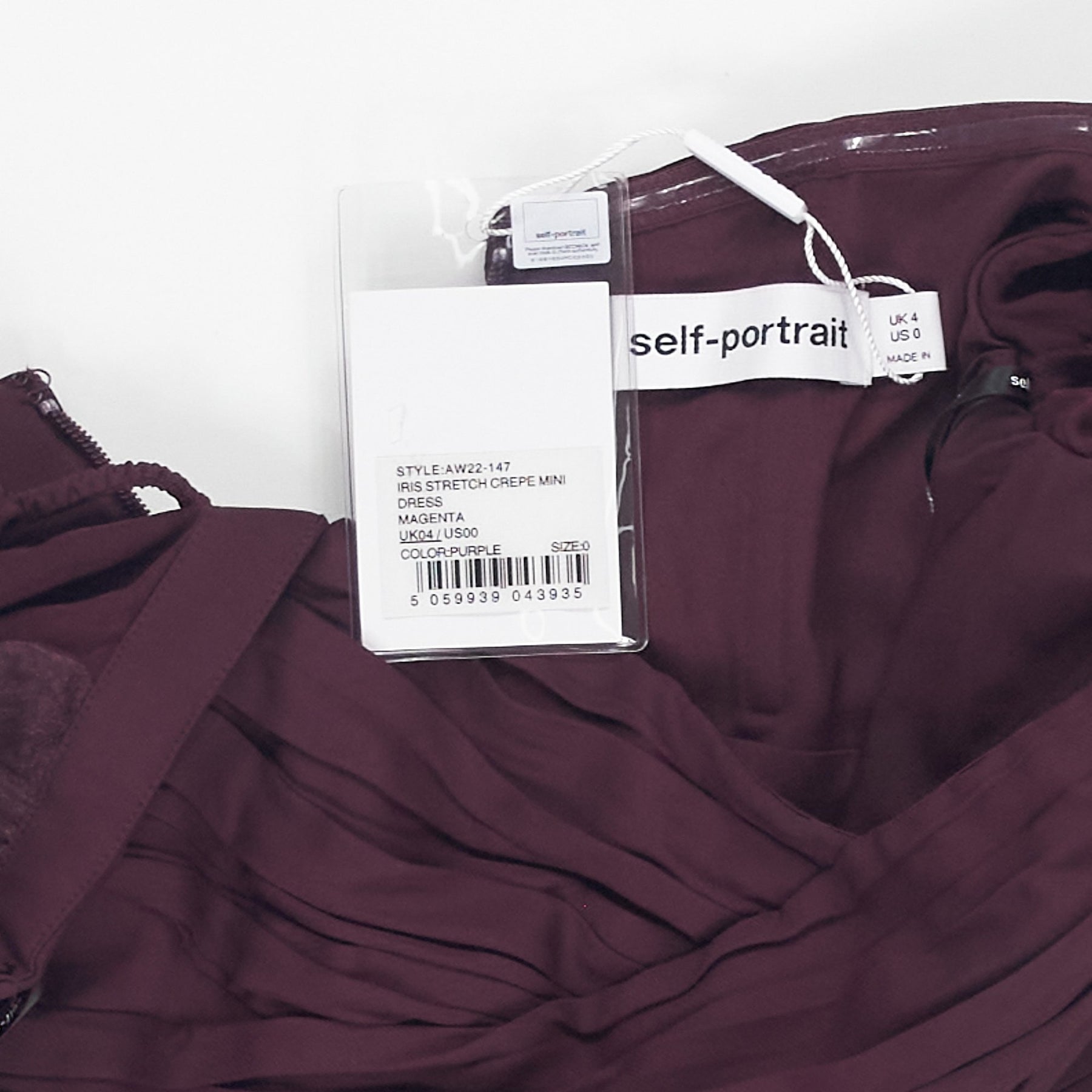 Self-Portrait Purple Iris Mini Dress