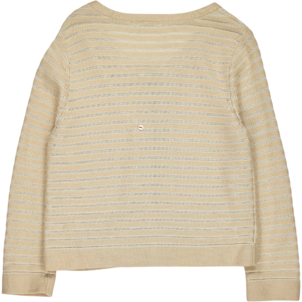 COS Beige Striped Wool Cotton Cardigan
