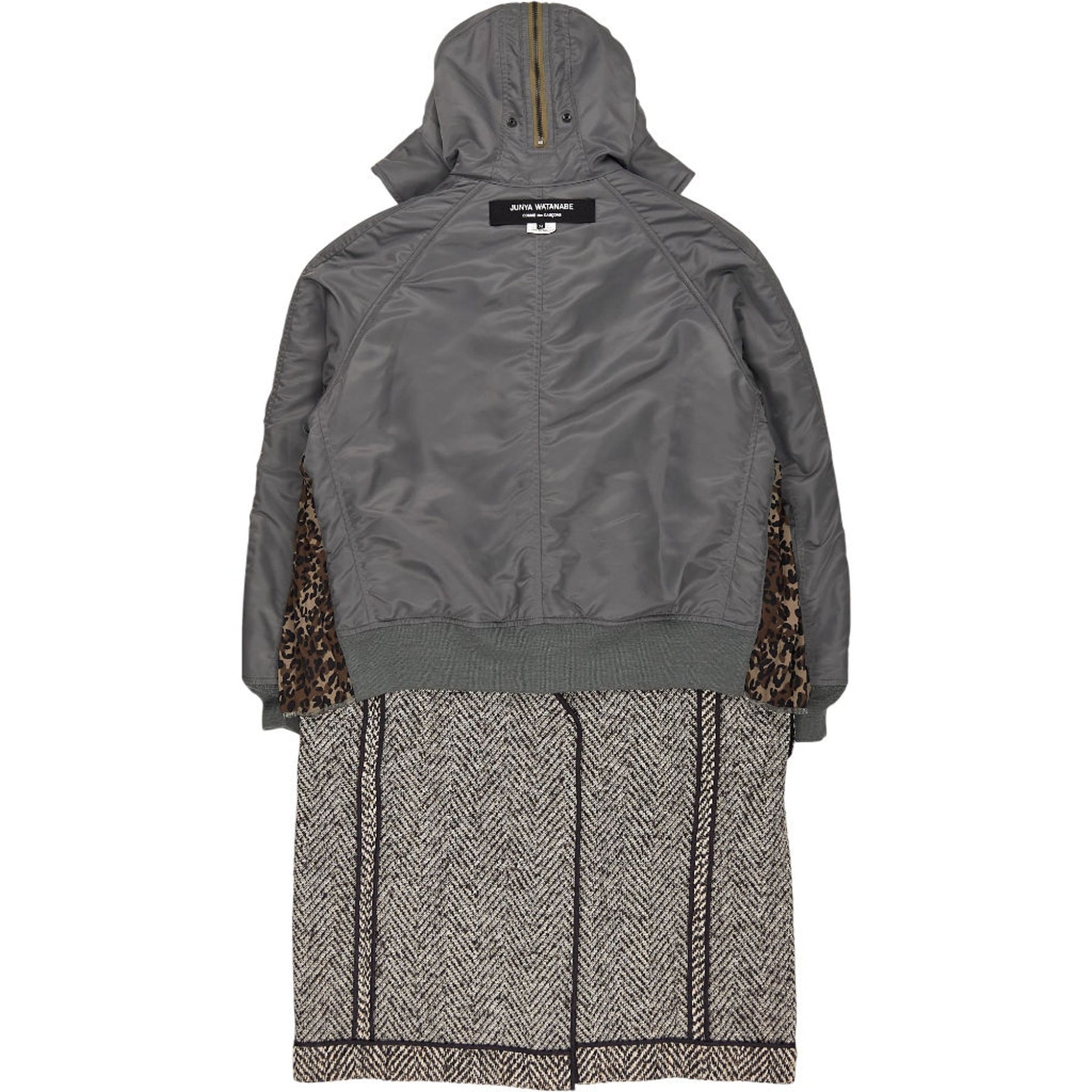 Junya Watanabe Grey Tweed Coat