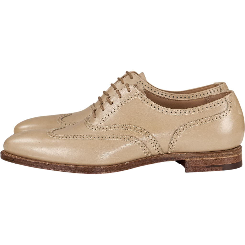 Crockett & Jones Ivory Leather Brogues