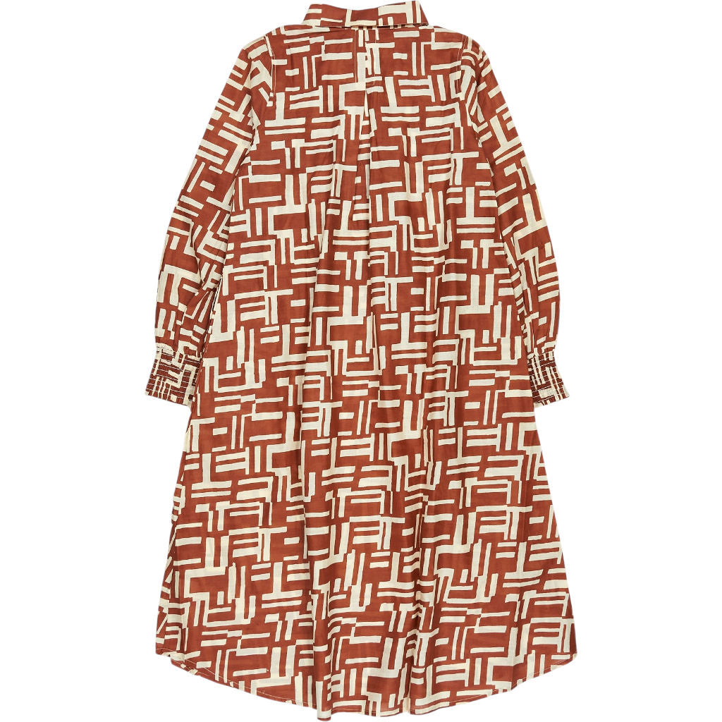 Bonte Brown Geometric Pattern Dove Dress