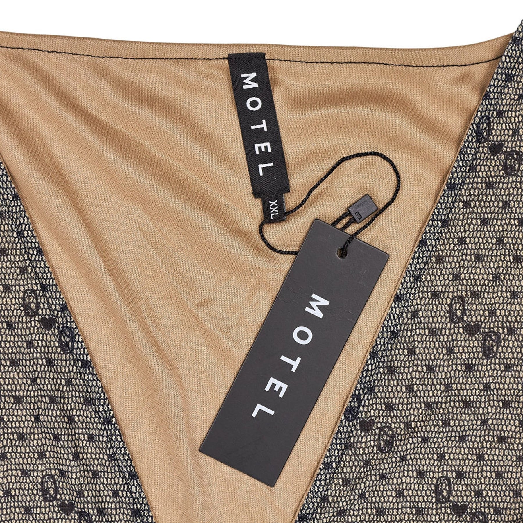 Motel Beige Vasida Midi Dress Mesh