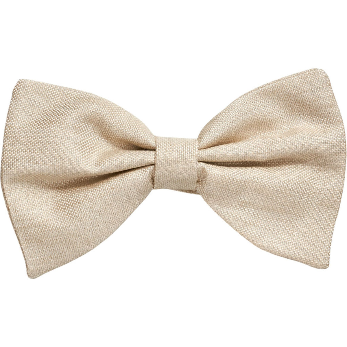 Moss Beige Linen Silk Bow Tie