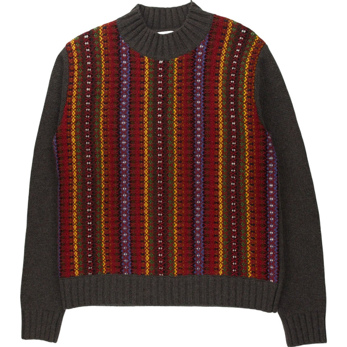 YMC Multicoloured Striped Knit Jumper