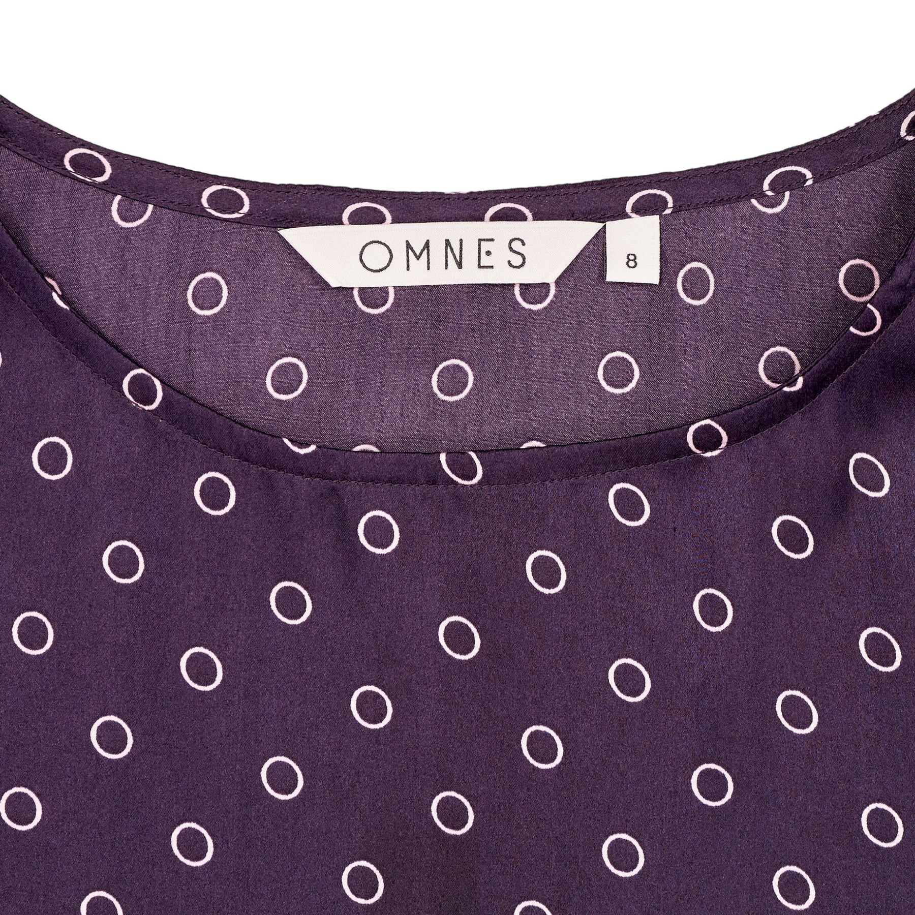 OMNES Purple Polka Dot Dress