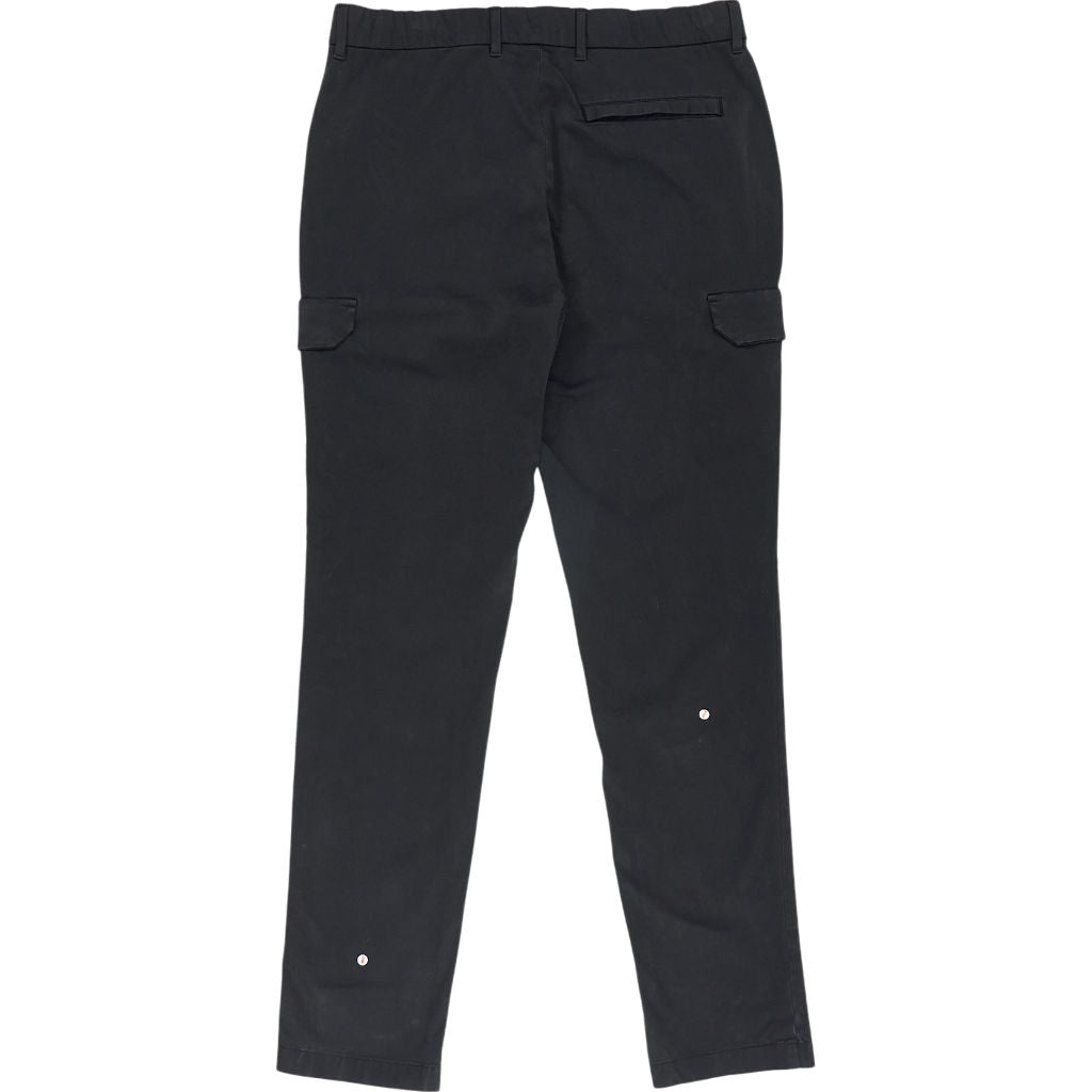Calvin Klein Black Sateen Stretch Cargo Pants