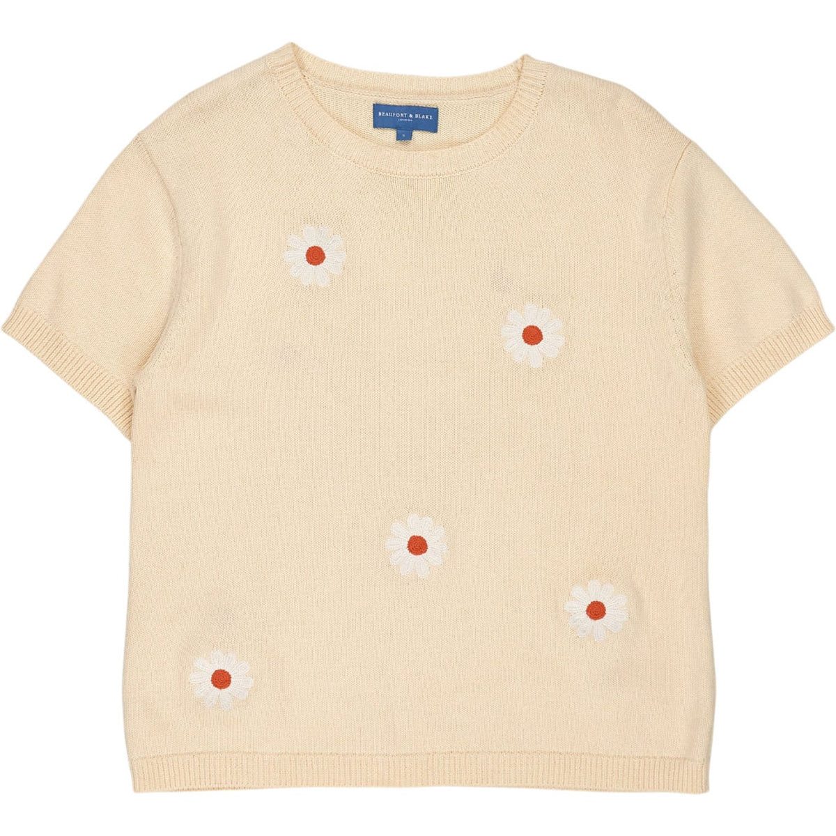 Beaufort & Blake Cream Floral Knit Top