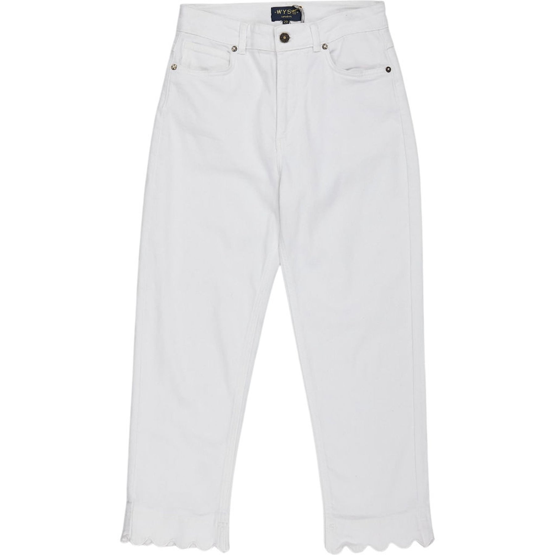 Wyse White Harper Slim Leg Jeans 2R