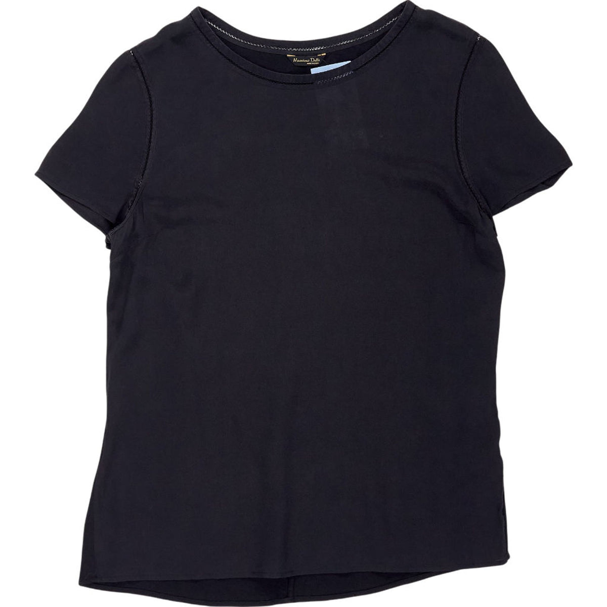 Massimo Dutti Black Short Sleeve Top