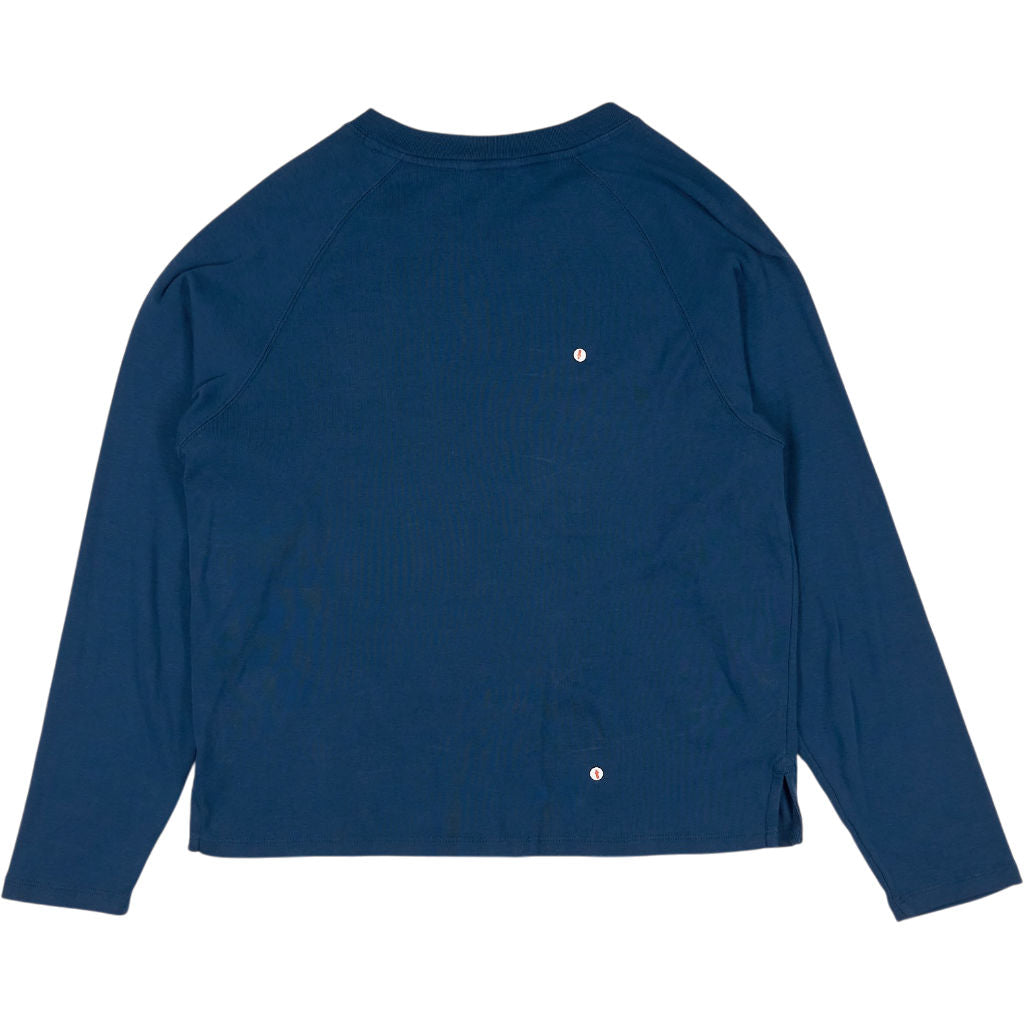 Hush Teal Blue Matilda Cotton Raglan Top