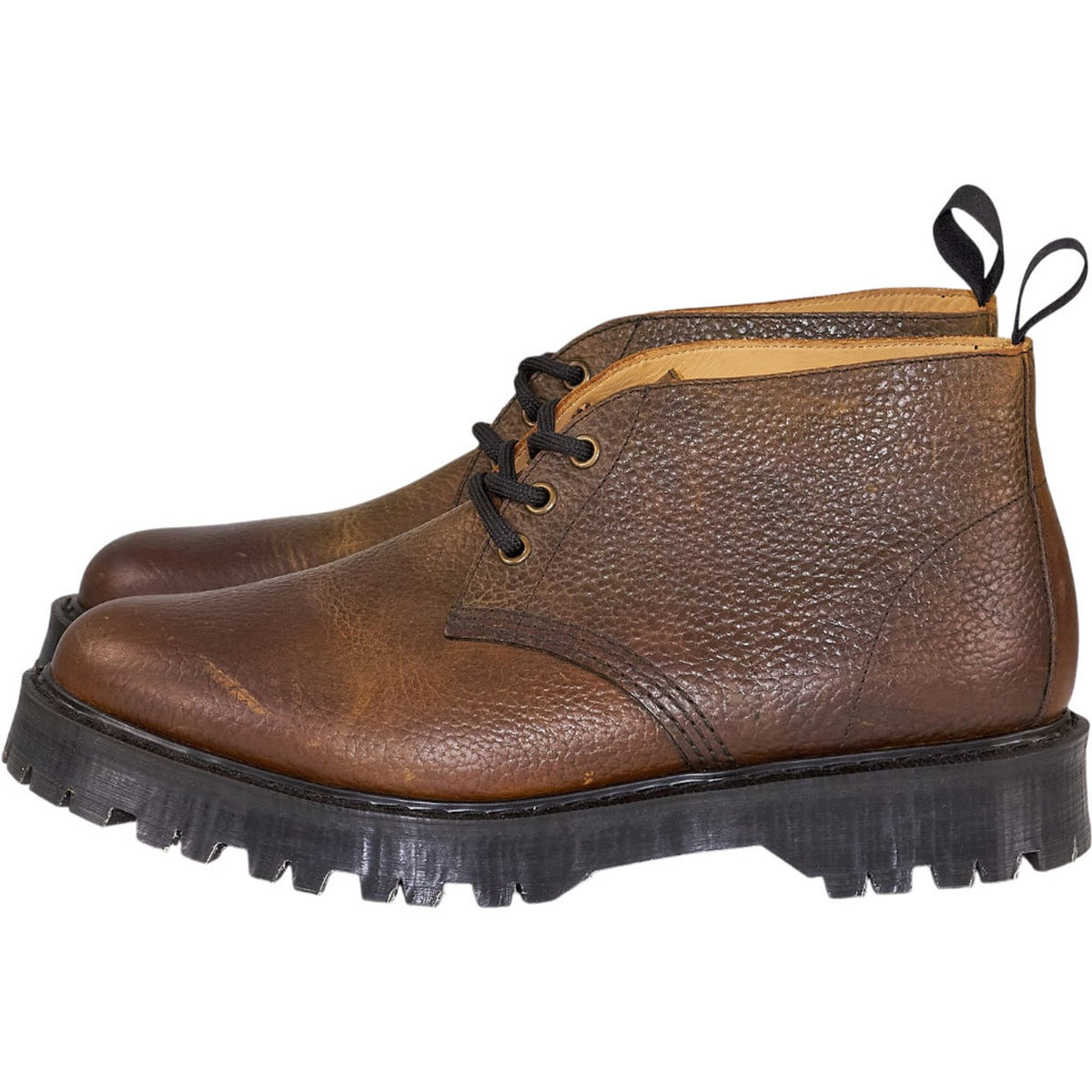 YMC Brown Leather Lace-Up Boots