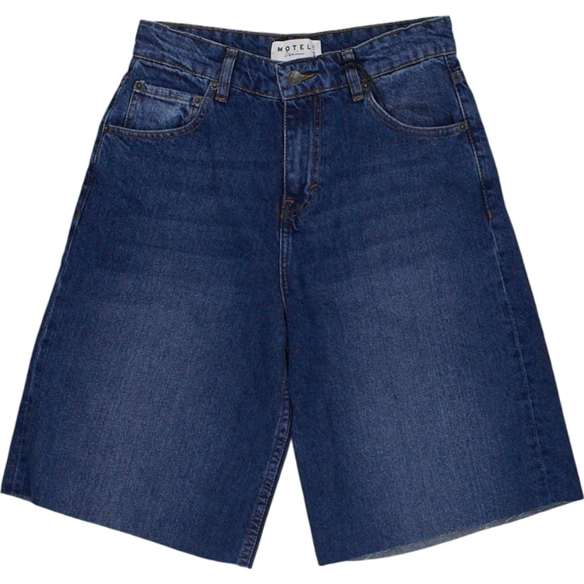 Motel Blue Denim Mid Rise Jorts